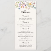 Whimsical Wildflowers Meadow Wedding Menu (Voorkant)