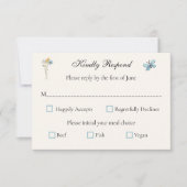 Whimsical Wildflowers Meadow Wedding  RSVP Kaartje (Voorkant)