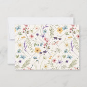Whimsical Wildflowers Meadow Wedding  RSVP Kaartje (Achterkant)
