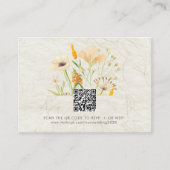 Whimsical Wildflowers QR Code Trouwen Informatiekaartje (Voorkant)
