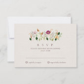 Whimsical Wildflowers Trouw RSVP Kaart (Voorkant)