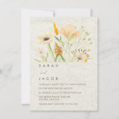 Whimsical Wildflowers Wedding Kaart (Voorkant)