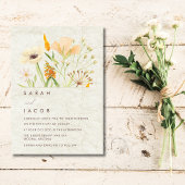 Whimsical Wildflowers Wedding Kaart