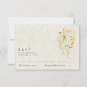 Whimsical Wildflowers Wedding RSVP Kaartje (Voorkant)