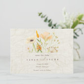 Whimsical Wildflowers Wedding Save The Date (Staand voorkant)