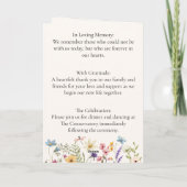Whimsical Wildflowers Weide Huwelijk Programma (Achterkant)