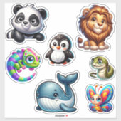 Whimsical Wildlife - 3D Animal Kingdom Sticker Set (Vel)