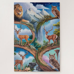 Whimsical Wildlife Fantasy Intrinsieke Miniatuur Legpuzzel