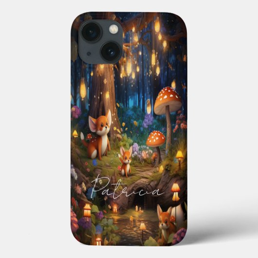 Whimsical Wildlife - Leuke Dierenvossen Paddestoel Case-Mate iPhone Case (Achterkant)