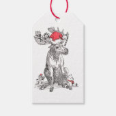 Whimsical Wildlife met kerstmis Ontworpen Cadeaulabel