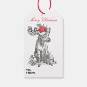Whimsical Wildlife met kerstmis Ontworpen Cadeaulabel