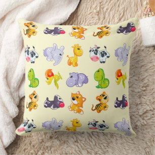 Whimsical Wildlife: Schattige dierenvrienden Kussen