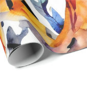 Whimsical Wildlife Waterverf Collage Cadeaupapier (Rol Hoek)