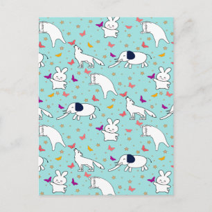 Whimsical Wildlife Wonderland Feestdagenkaart