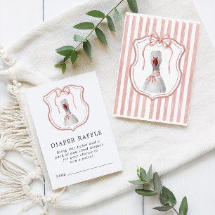 Whimsical Wildlings Antieke Luier Raffle Ticket Informatiekaartje