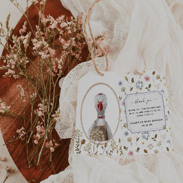 Whimsical Wildlings | Vintage Dieren Bedankt Cadeaulabel