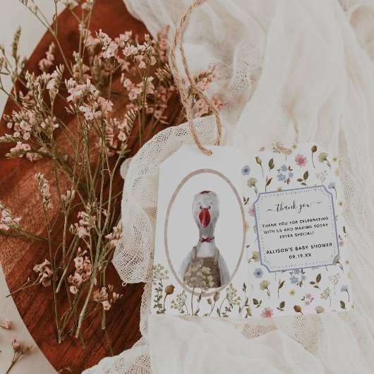 Whimsical Wildlings | Vintage Dieren Bedankt Cadeaulabel
