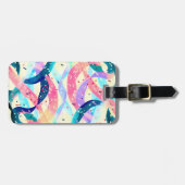 Whimsical Wind Retro Abstract Lint Bagagelabel (Voorkant horizontaal)