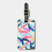 Whimsical Wind Retro Abstract Lint Bagagelabel (Voorkant verticaal)