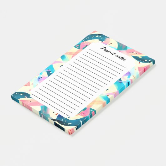 Whimsical Wind Retro Abstract Lint Post-it® Notes (Schuin)
