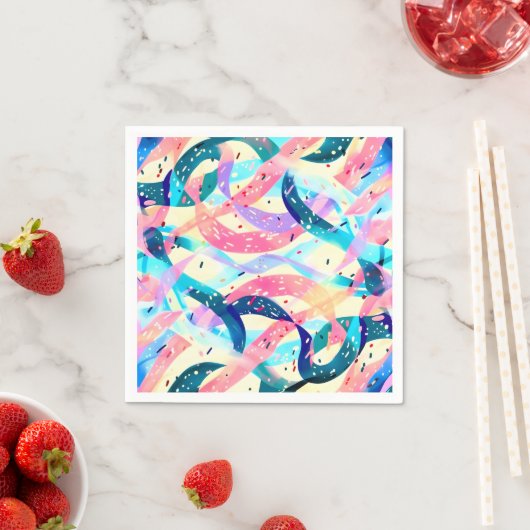 Whimsical Wind Retro Abstract Lint Servet (Insitu)