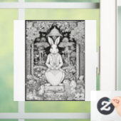 "Whimsical Window Wonderland: Konijn Cling Delight Raamsticker (Huis)