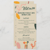 Whimsical Winery Lunch Diner Verjaardag Menu (Voorkant / Achterkant)