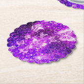 Whimsical Wing: Paarse vlinder geschulpte Onderzet Kartonnen Onderzetters (Gekanteld)
