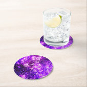 Whimsical Wing: Paarse vlinder rond Onderzetter (Insitu)