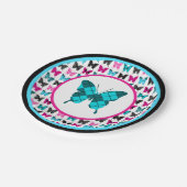 Whimsical Wings: Argyle Blues Papieren Bordje (Gekanteld)