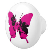 Whimsical Wings: Cameo Pink Keramische Knop (Rechts)
