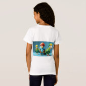 Whimsical Wings: Cartoon Bird T-shirt Design (Achterkant volledig)