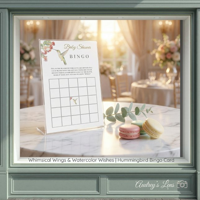 Whimsical Wings | Kolibrie BINGO Kaarten (Whimsical Wings | Hummingbird BINGO Cards)