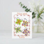 Whimsical Wings: Verbluffend vlinder-thema ontwerp Briefkaart (Staand voorkant)