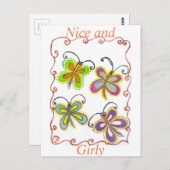 Whimsical Wings: Verbluffend vlinder-thema ontwerp Briefkaart (Voorkant / Achterkant)