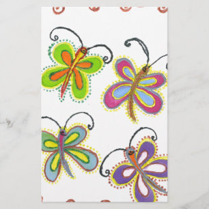 Whimsical Wings: Verbluffend vlinder-thema ontwerp Briefpapier