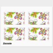 Whimsical Wings: Verbluffend vlinder-thema ontwerp Rechthoekige Sticker (Vel)