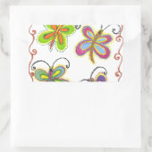 Whimsical Wings: Verbluffend vlinder-thema ontwerp Rechthoekige Sticker (Tas)