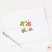 Whimsical Wings: Verbluffend vlinder-thema ontwerp Vierkante Sticker (Envelop)