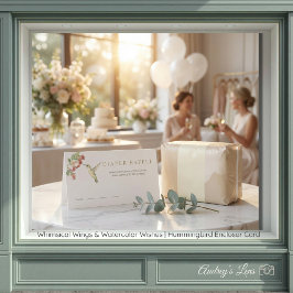 Whimsical Wings & Watercolor Wishes | Hummingbird  Informatiekaartje