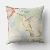 Whimsical Wings & Watercolor Wishes | Hummingbird Kussen (Achterkant)