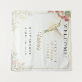 Whimsical Wings & Watercolor Wishes | Hummingbird  Wandkleed (Voorkant (horizontaal))