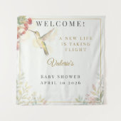 Whimsical Wings & Watercolor Wishes | Hummingbird  Wandkleed (Voorkant)