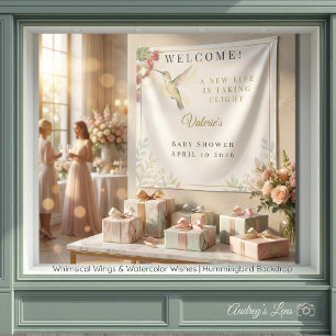 Whimsical Wings & Watercolor Wishes   Kolibrie  Wandkleed