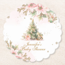 Whimsical Winter A Merry Little baby shower Pink