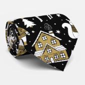 Whimsical Winter Animal Town Stropdas (Opgerold)