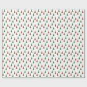 Whimsical winter bomen patroon cadeaupapier (Vlak)
