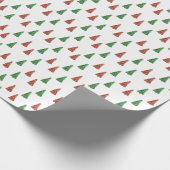 Whimsical winter bomen patroon cadeaupapier (Hoek)