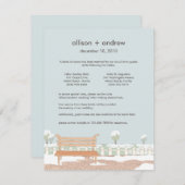 Whimsical Winter Bruiloft Accommodaties Kaart (Voorkant / Achterkant)