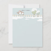 Whimsical Winter Bruiloft Dank u Kaart (Voorkant)